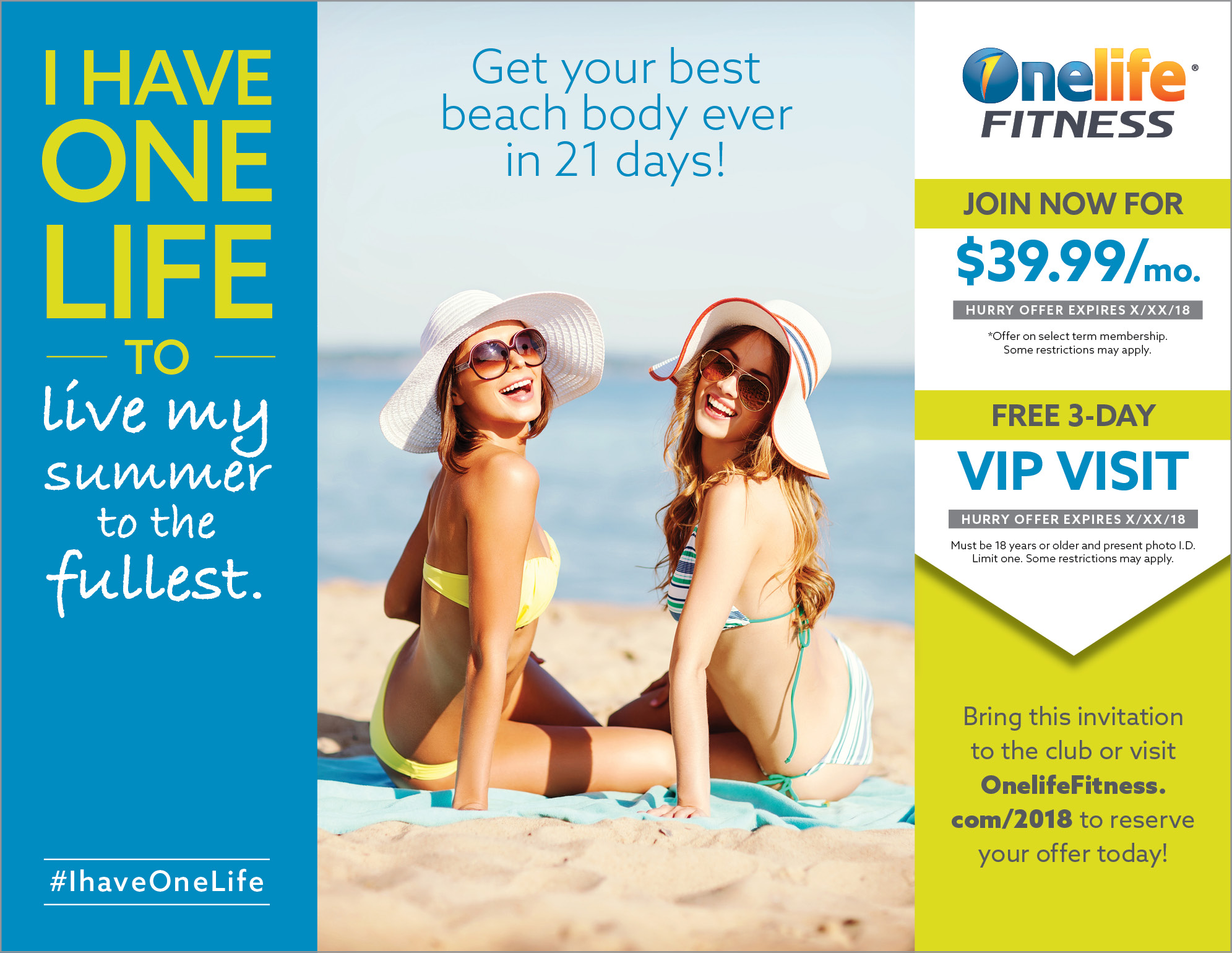 onelife marketing campaign direct mail piece front 2